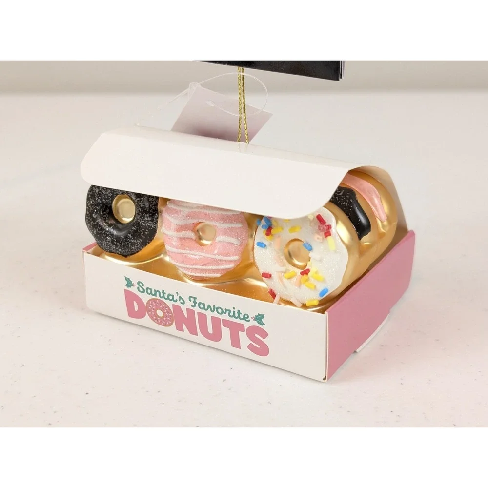 Robert Stanley Box of Donuts Christmas Ornament Bakery Dessert Food Decor 3.69